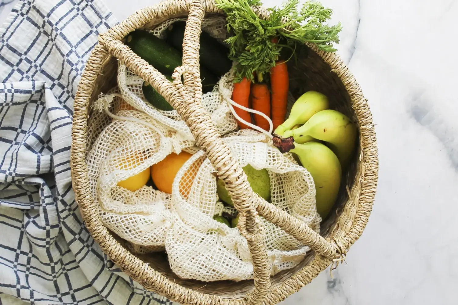 Eco-Friendly Grocery Shopping: Reusable Produce Bags-The Living Co.