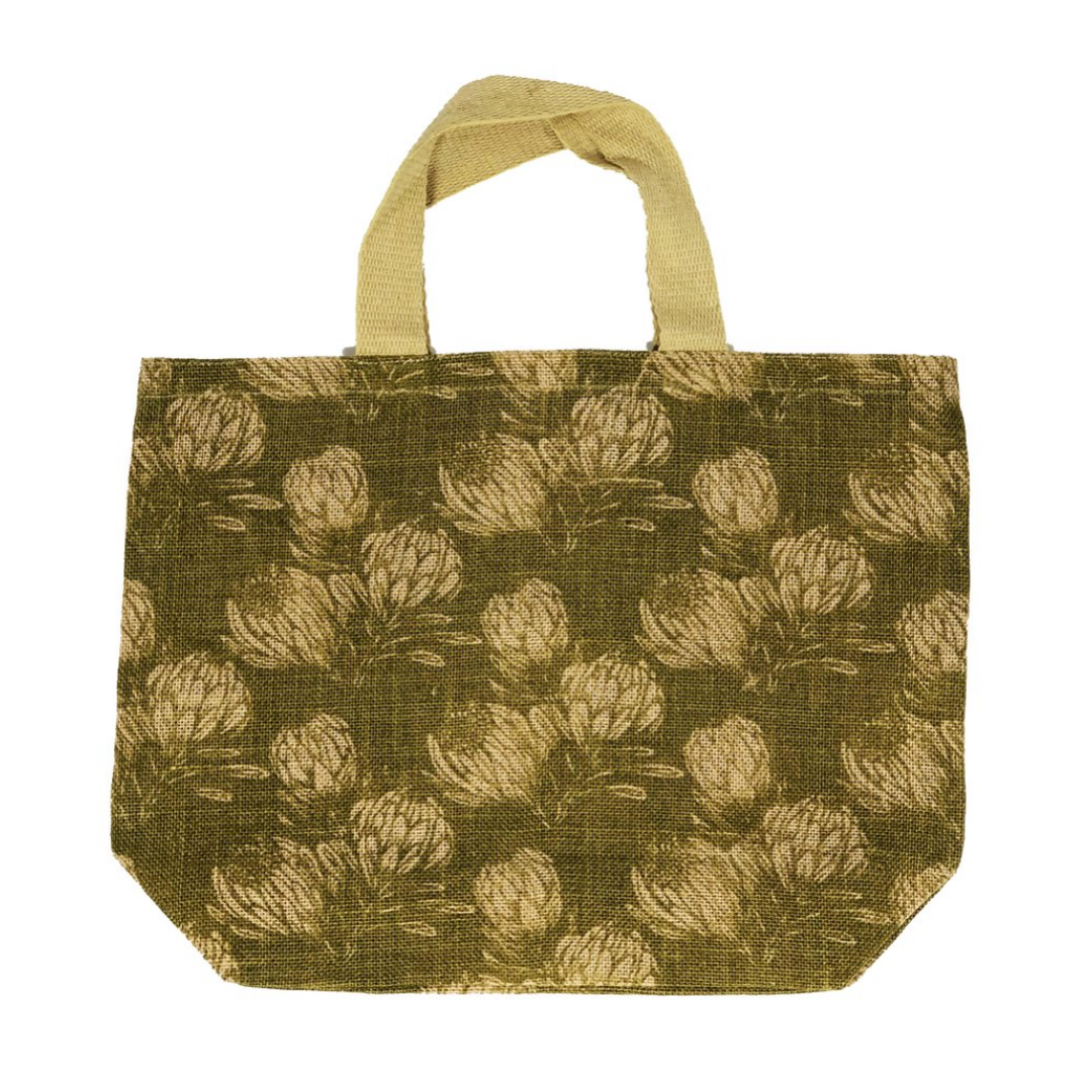 Apple Green Duck Reusable Shopping Bags - Grocer Jute-The Living Co.