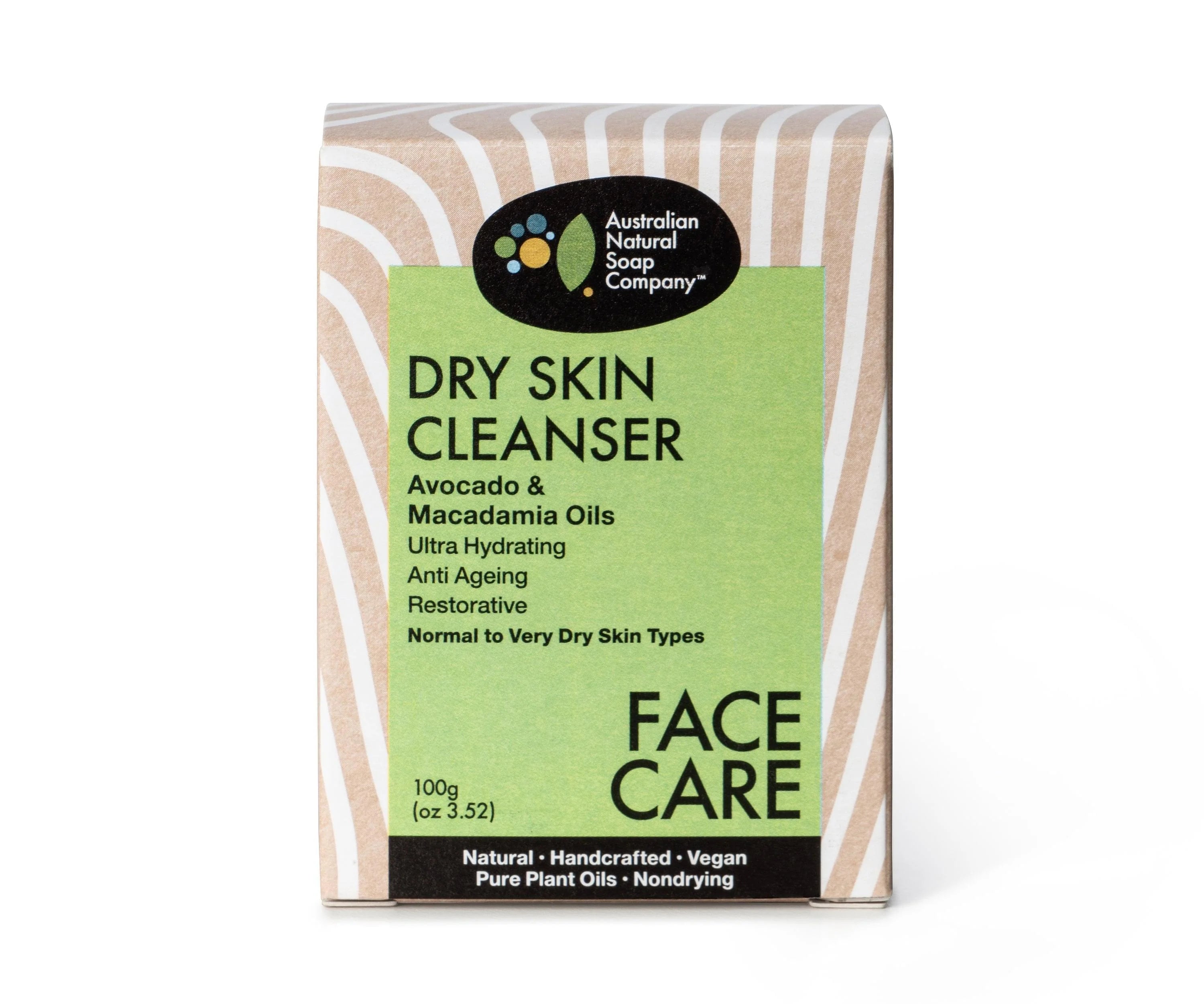 Australian Natural Soap Company Dry Skin Facial Cleanser - Avocado & Macadamia Oils-The Living Co.