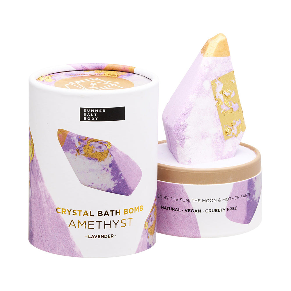 Summer Salt Body Amethyst Bath Bomb | Lavender-The Living Co.