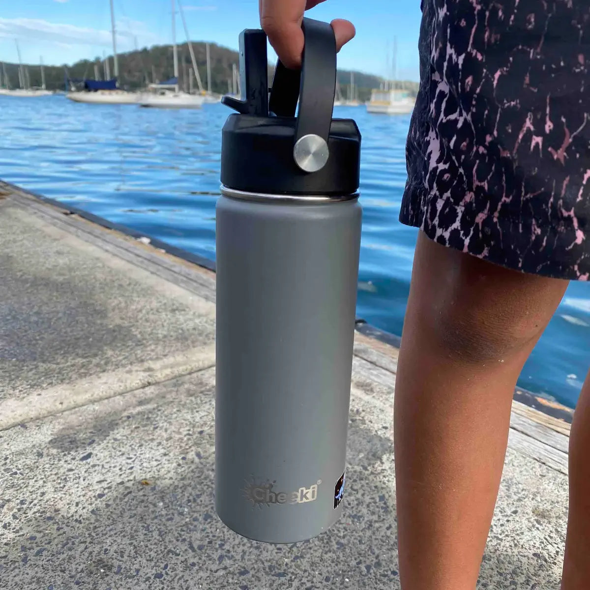 Cheeki Adventure Sports Lid With Straw Cleaner