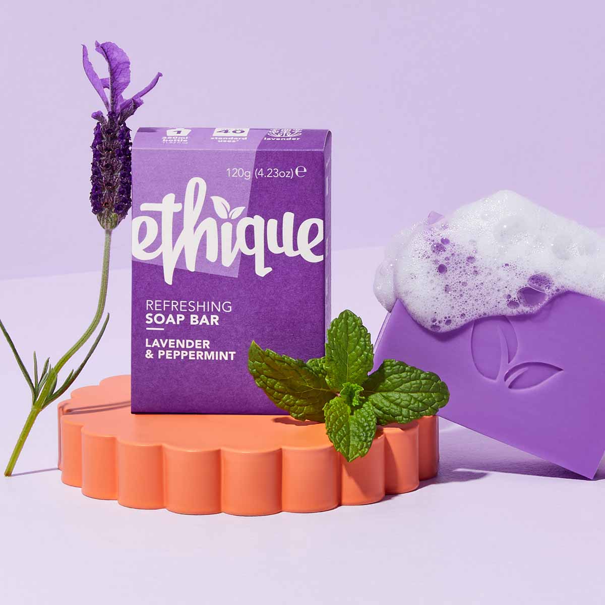 Ethique Refreshing Lavender & Peppermint Soap Bar-The Living Co.