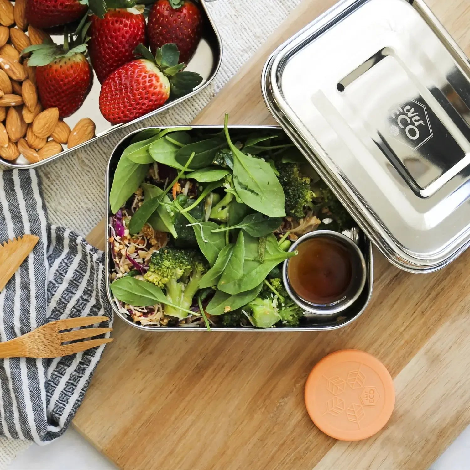 Ever Eco Stainless Steel Mini Containers 3 x 60ml