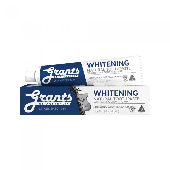 Grants Whitening Toothpaste with Peppermint - Fluoride Free