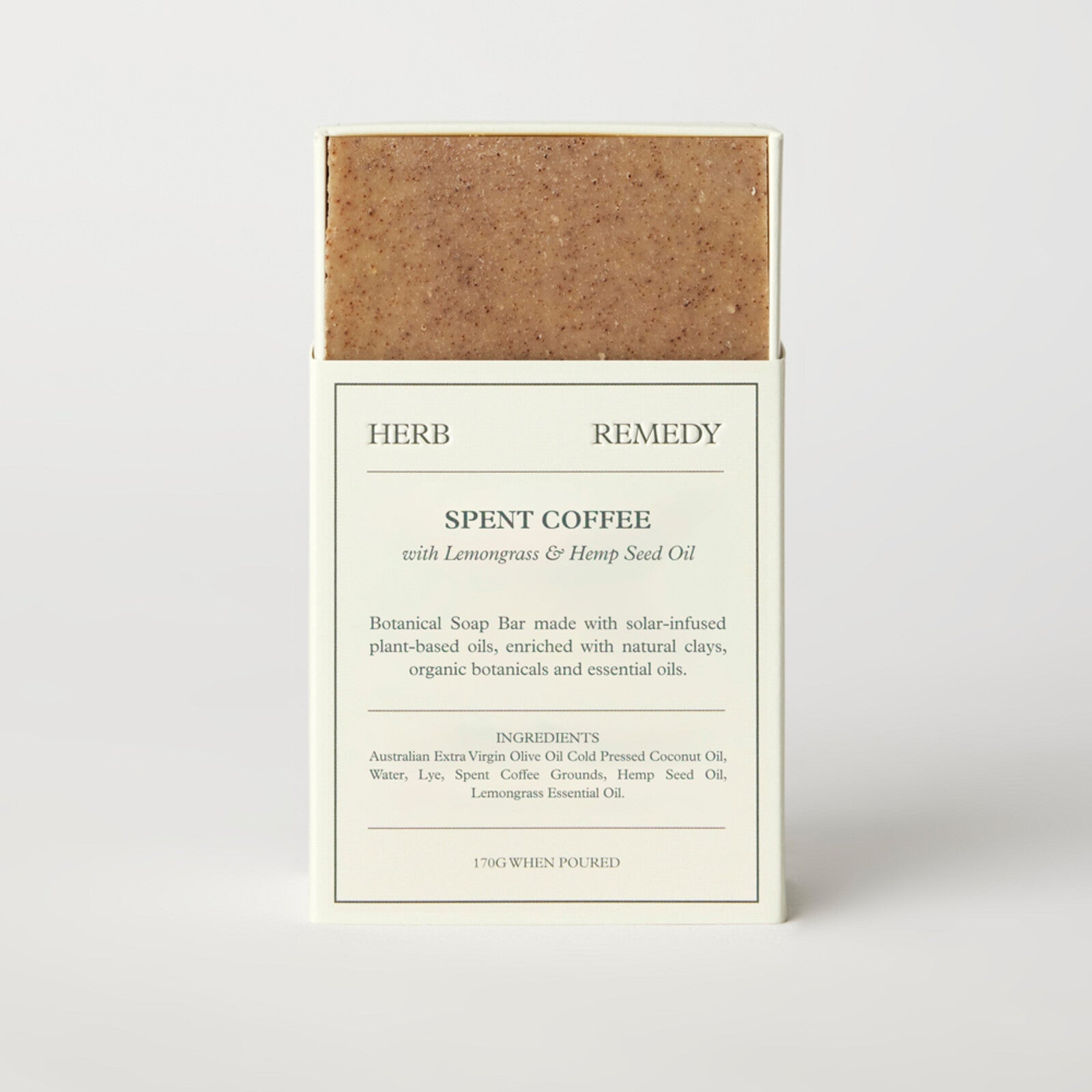 Herb Remedy Spent Coffee with Lemongrass & Hemp Seed Oil