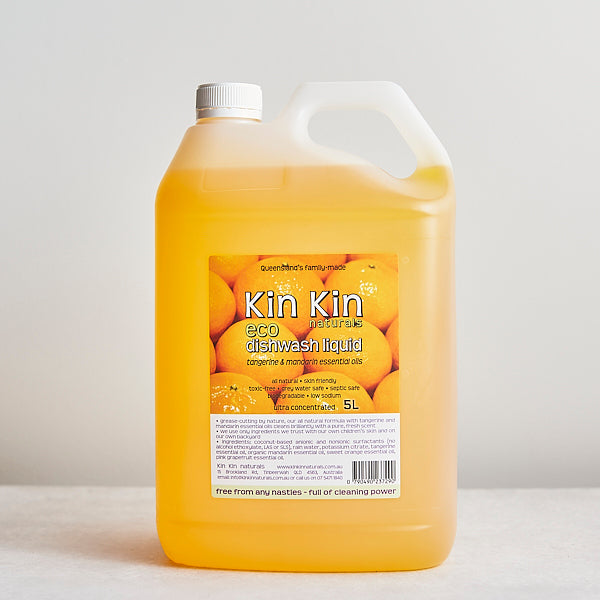 Kin Kin Naturals Dishwash Liquid - Tangerine & Mandarin 5L