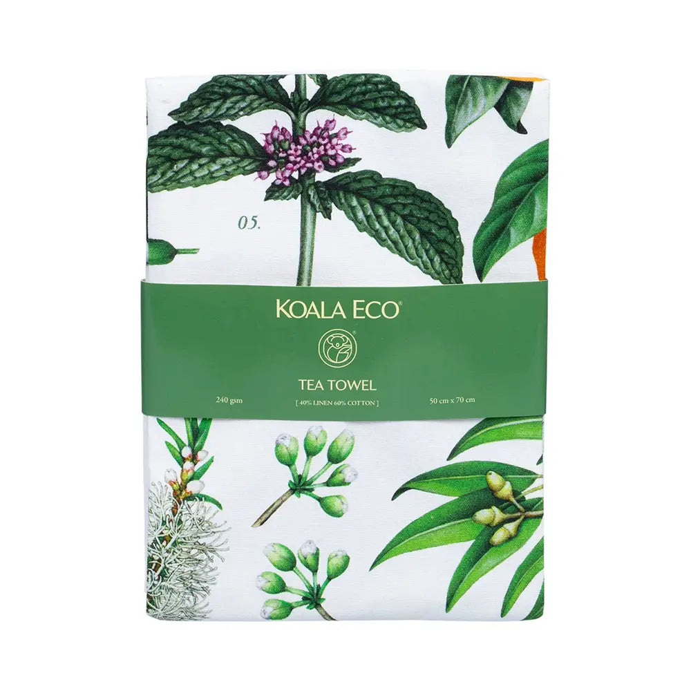 Koala Eco Tea Towel Botanical