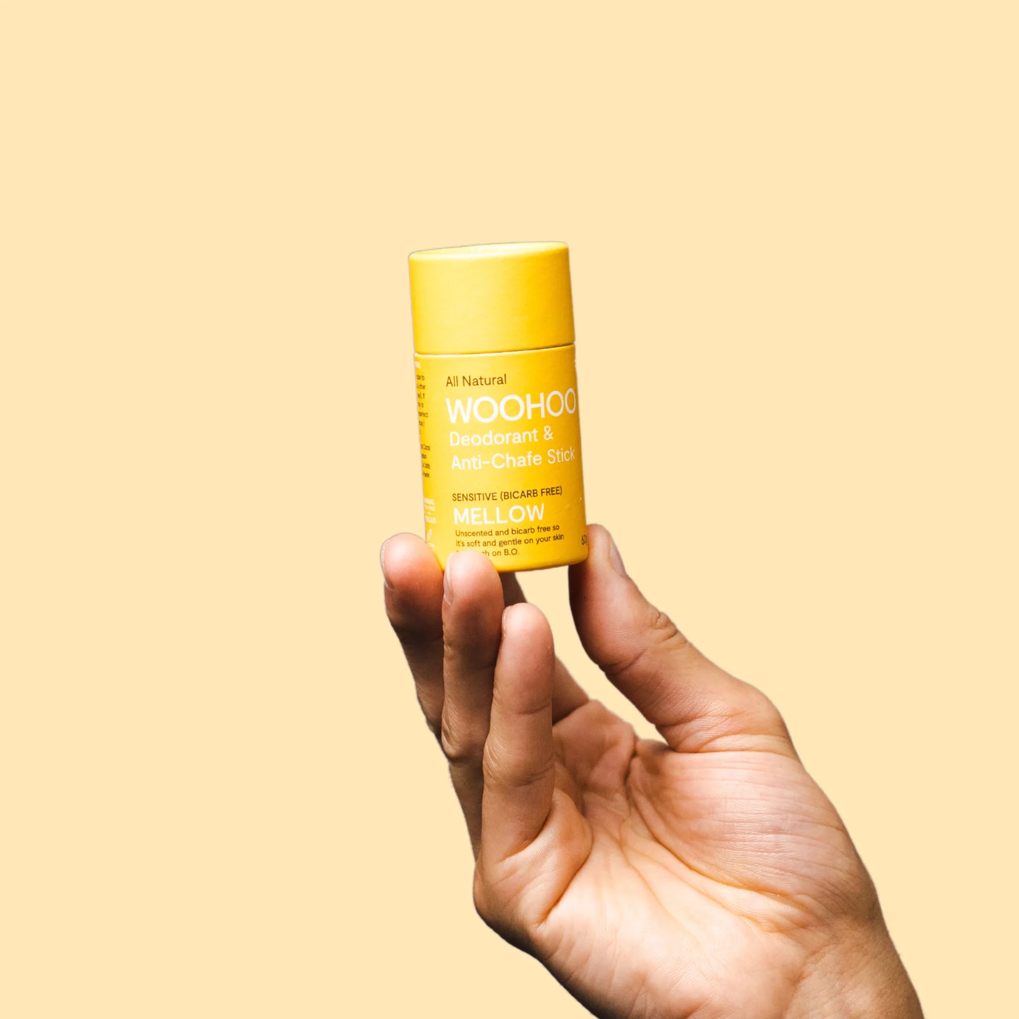 Woohoo Natural Deodorant & Anti-Chafe Stick (Mellow) 60g-The Living Co.