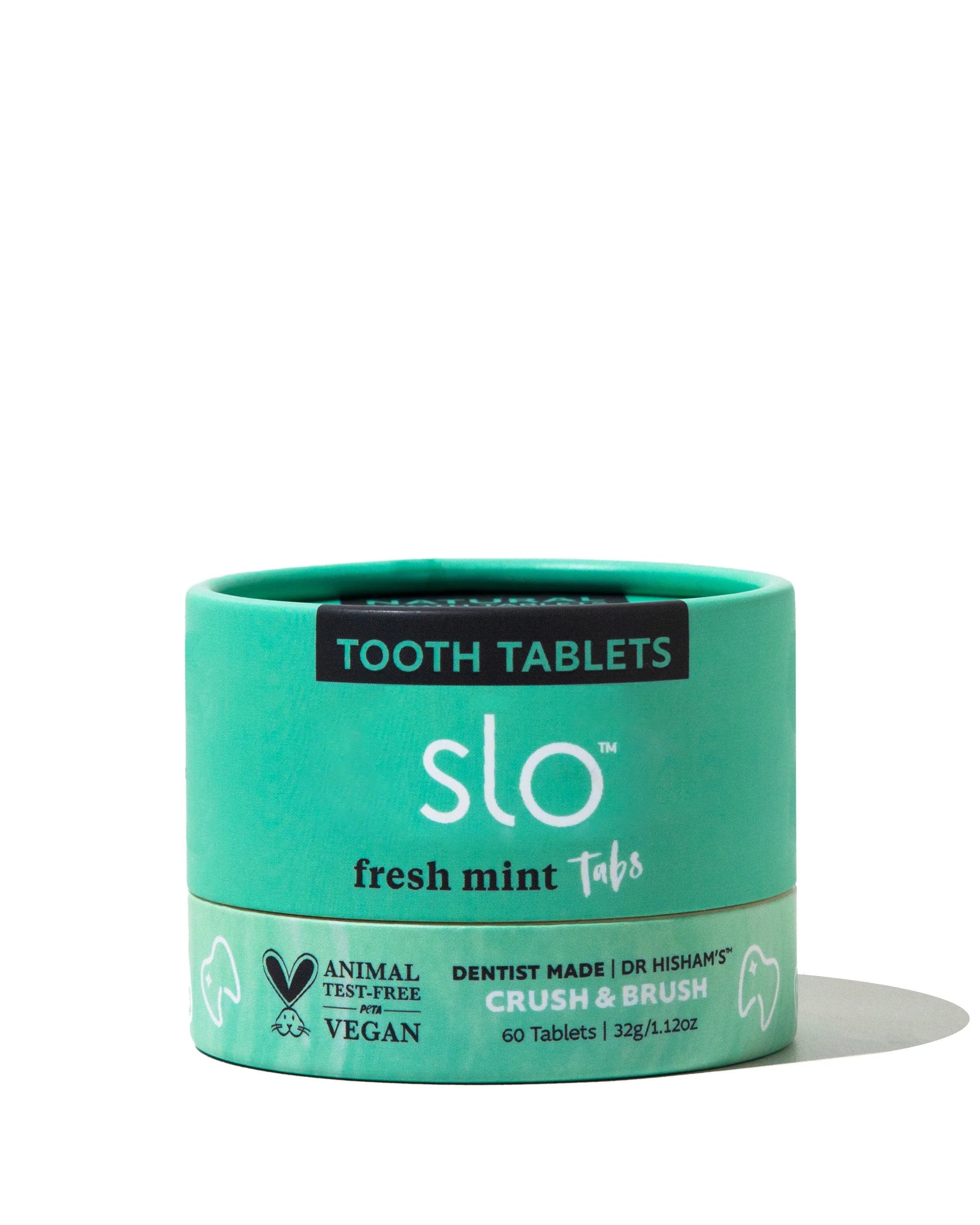 SLO Natural Fresh Mint Toothpaste Tablets – Fluoride-Free Oral Care