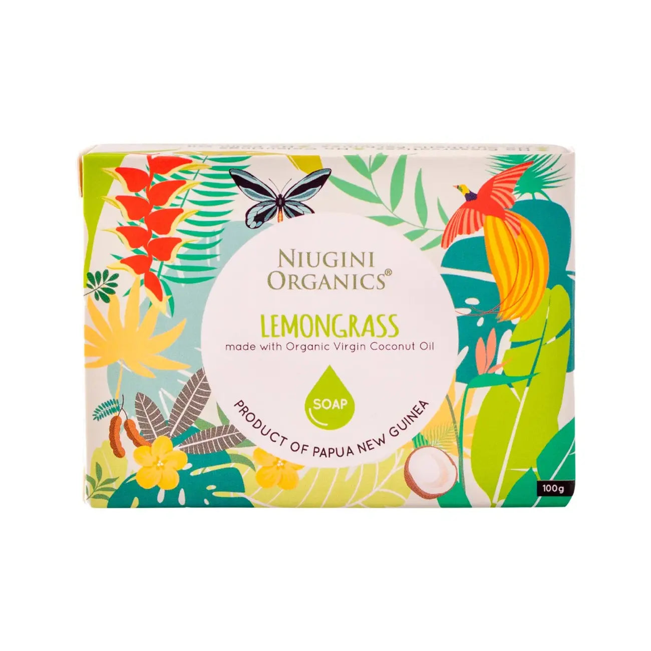 Niugini Organics Virgin Coconut Oil Soap Lemongrass 100g