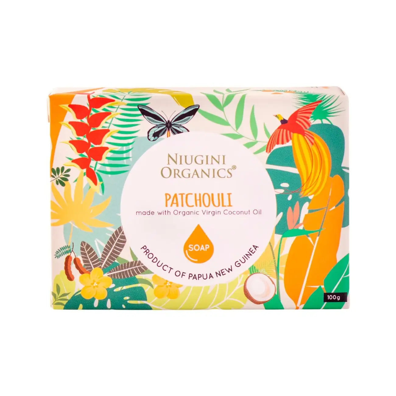 Niugini Organics Virgin Coconut Oil Soap Patchouli 100g