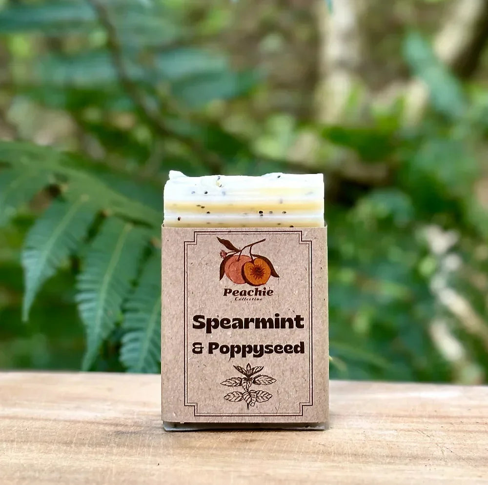 Peachie Collective Spearmint & Poppyseed Soap Bar