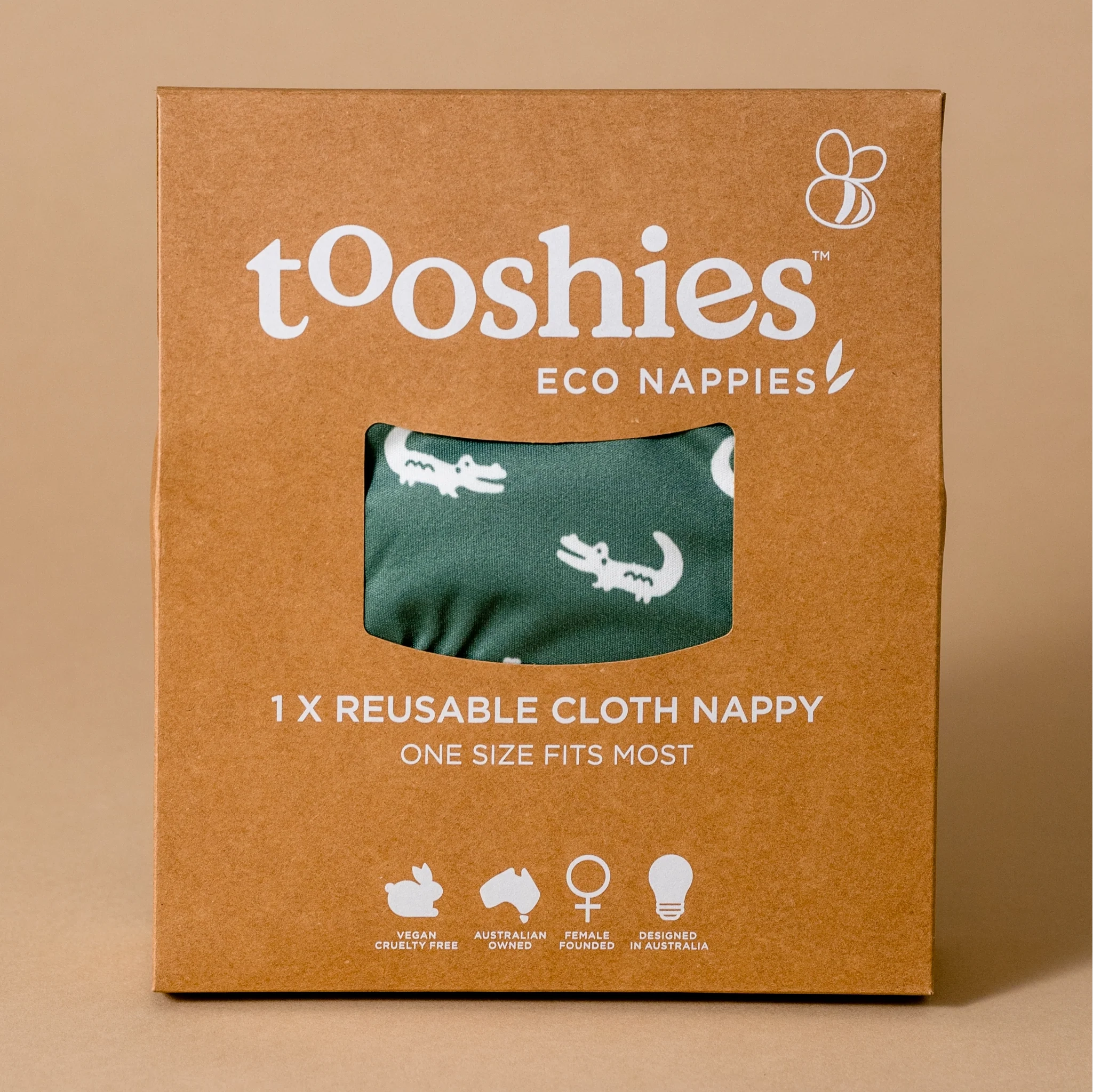 Tooshies Reusable Cloth Nappies 4 Pack
