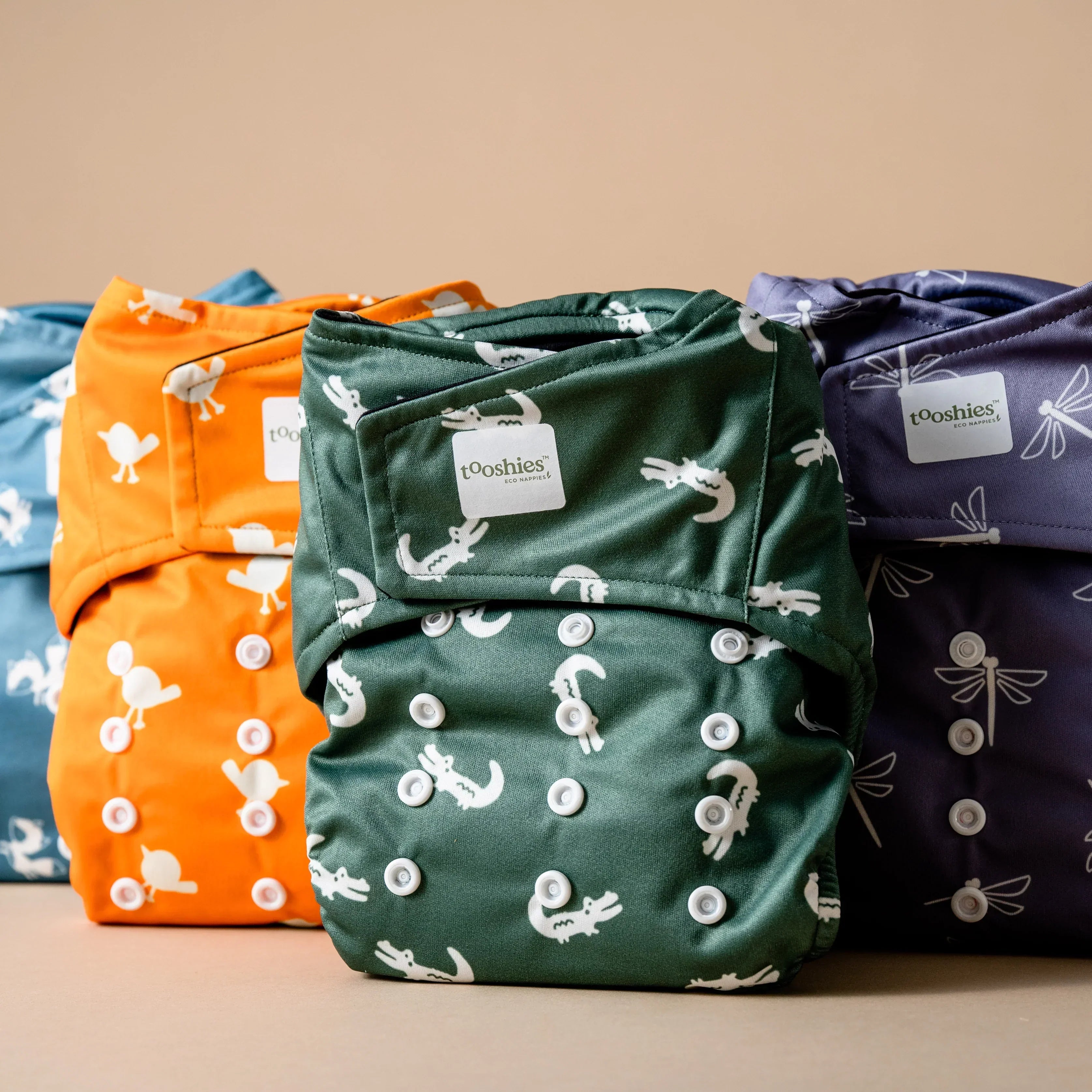Tooshies Reusable Cloth Nappies 4 Pack