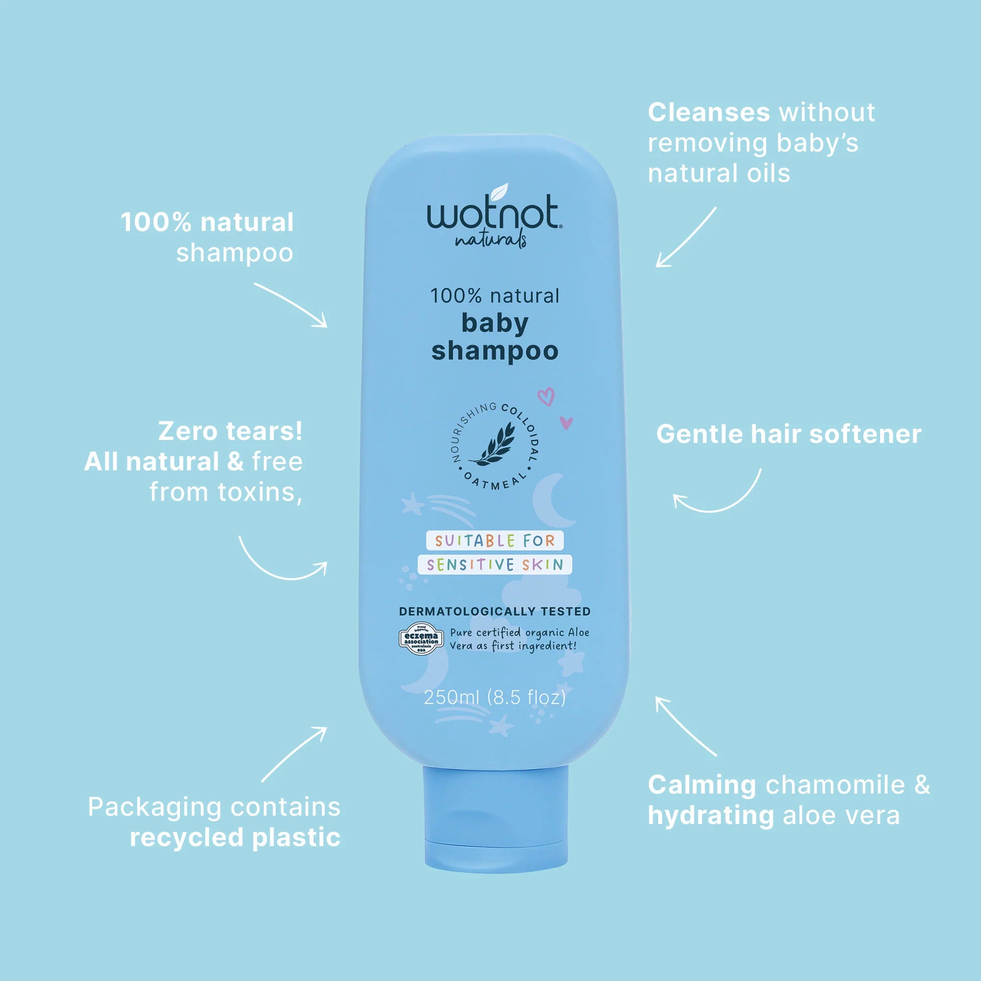 Wotnot 100% Natural Baby Shampoo 250ml