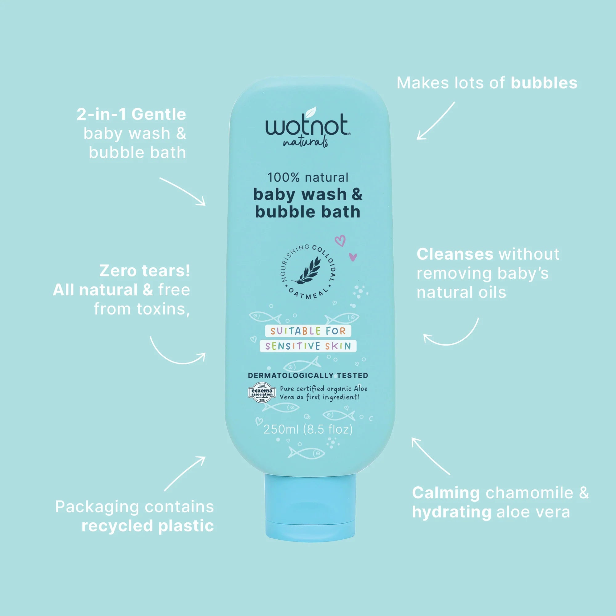 Wotnot Baby Wash & Bubble Bath Refill 500mls
