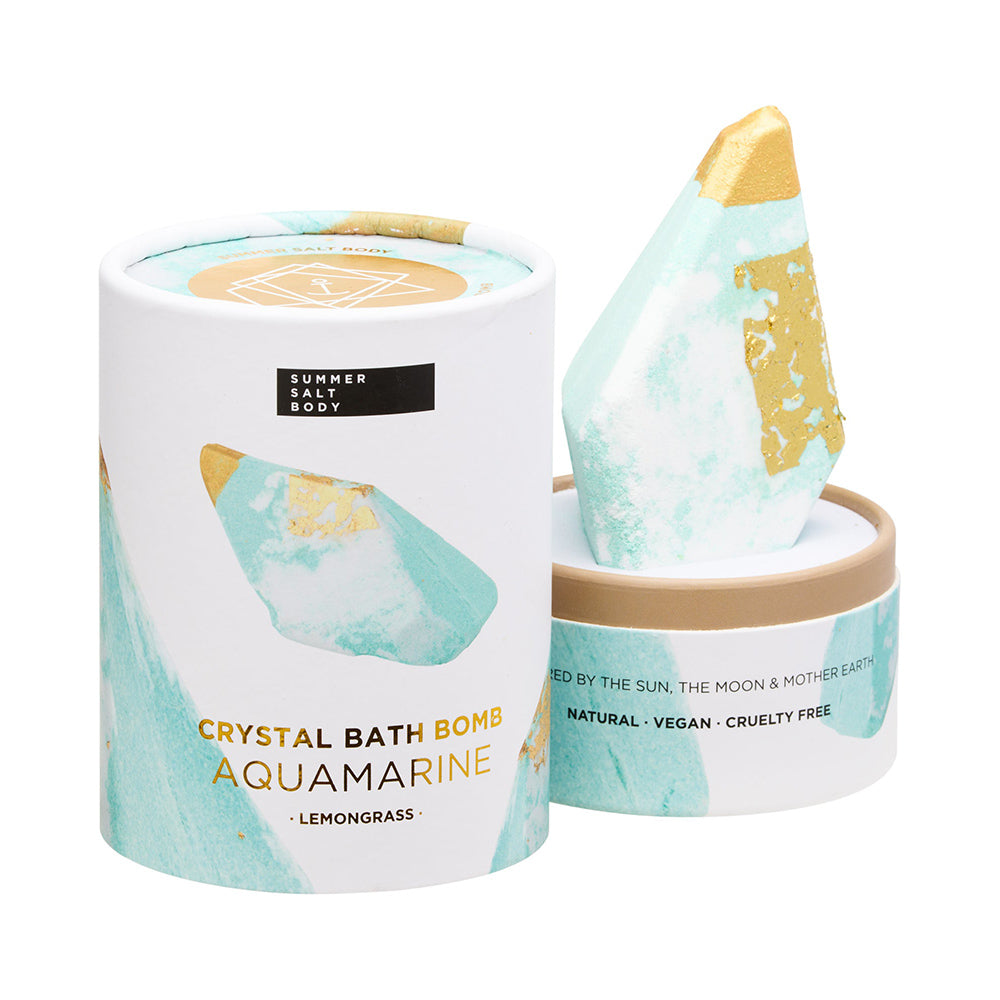 Summer Salt Body Aquamarine Bath Bomb | Lemongrass