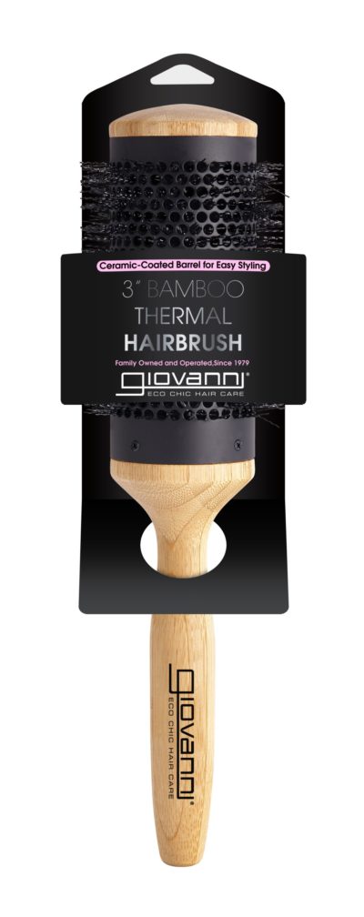 Giovanni Bamboo Hair Brush Thermal - Ceramic Coated Barrel-The Living Co.