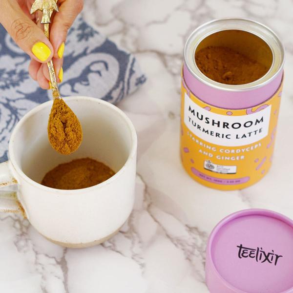 Teelixir Mushroom Turmeric Latte Mix with Cordyceps 100g-The Living Co.