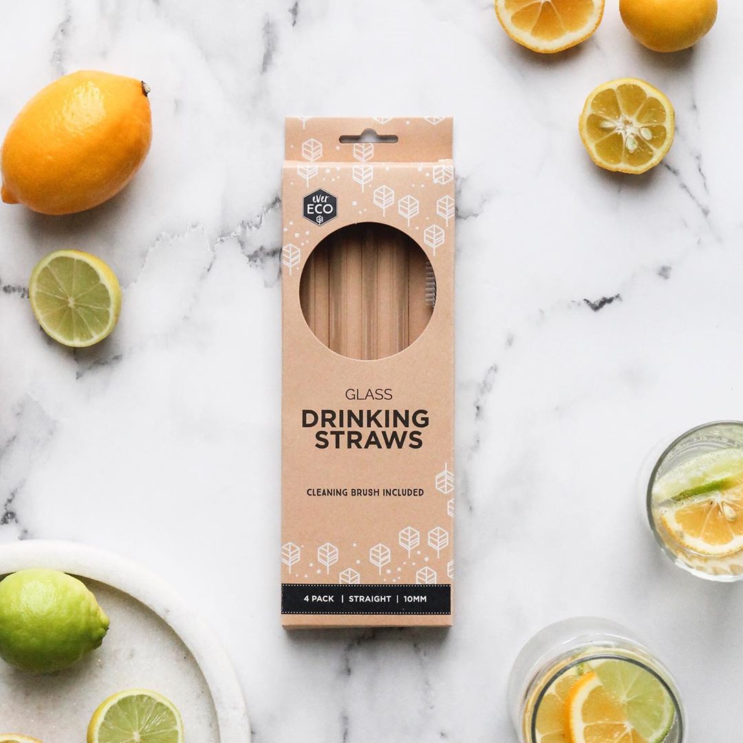 Ever Eco Glass Straws - Straight Includes Cleaning Brush 4