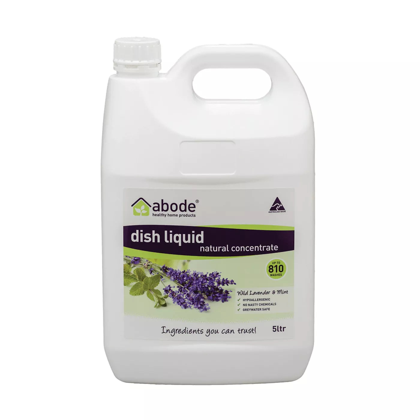 Abode Dish Liquid Wild Lavender & Mint [500ml or 5L Bulk]-The Living Co.