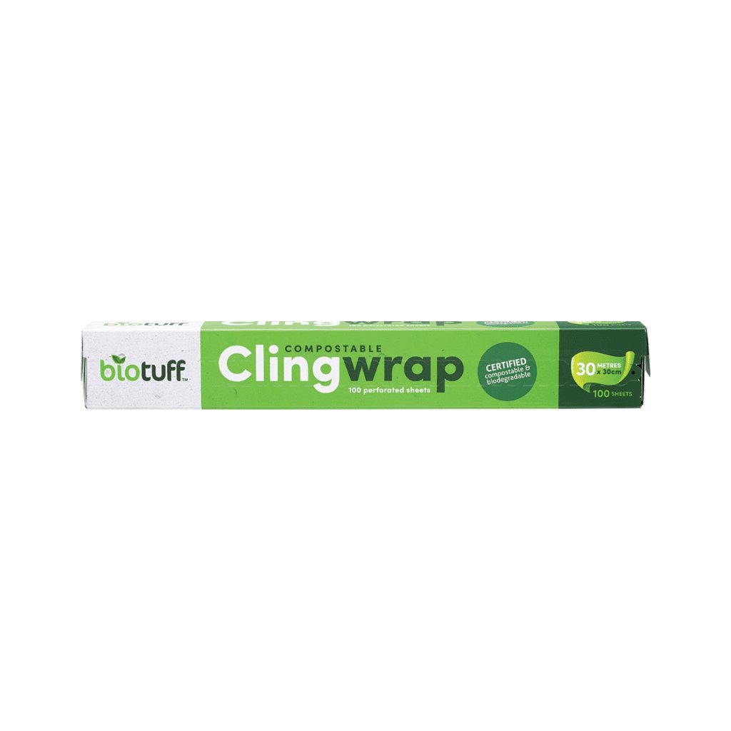 Biostuff Compostable Cling Wrap 100 X 30cm Sheets 30m-The Living Co.