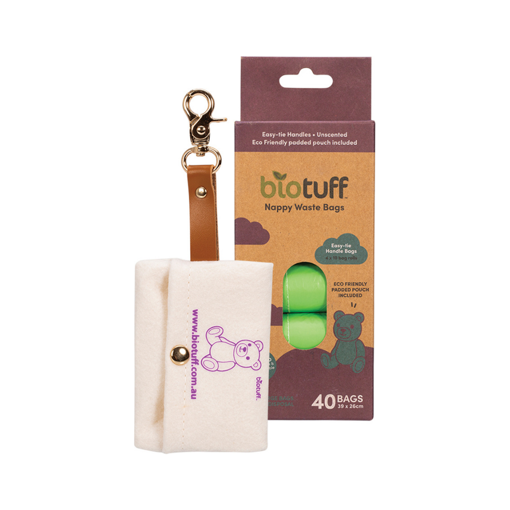 Biotuff Nappy Waste Bags & Dispenser 4 x 10 Bag Rolls