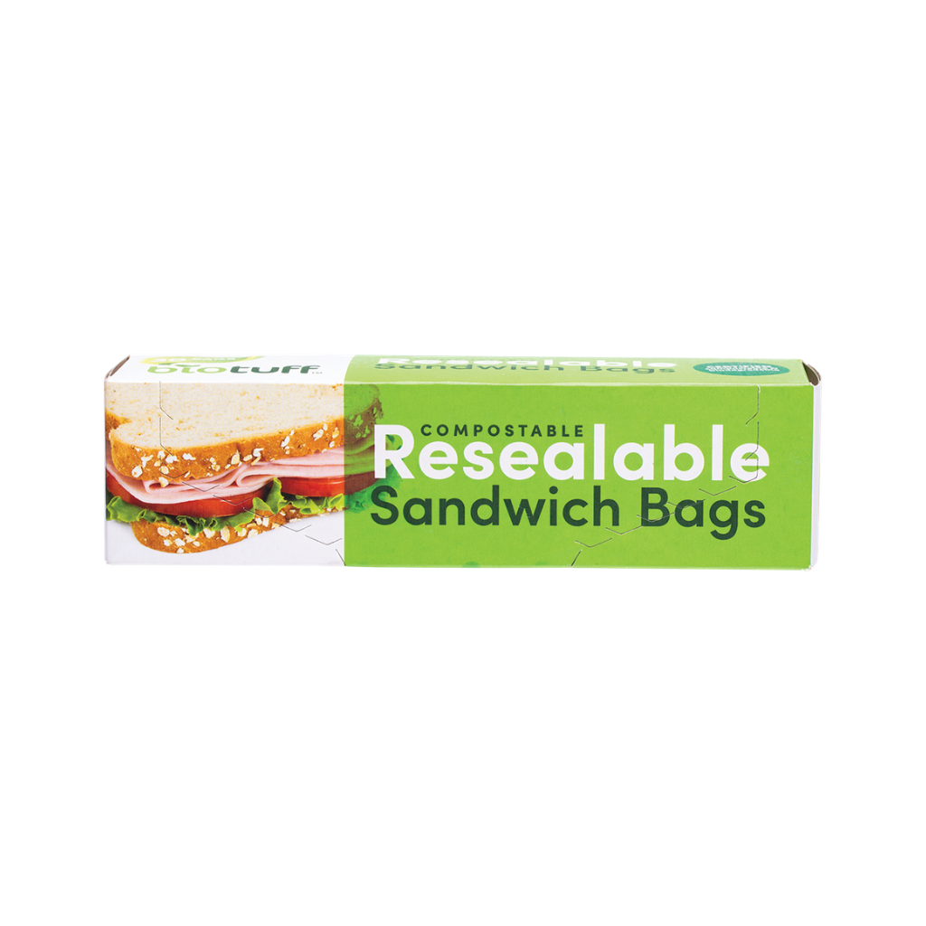 Biostuff Resealable Sandwich Bags 18x17cm x30-The Living Co.
