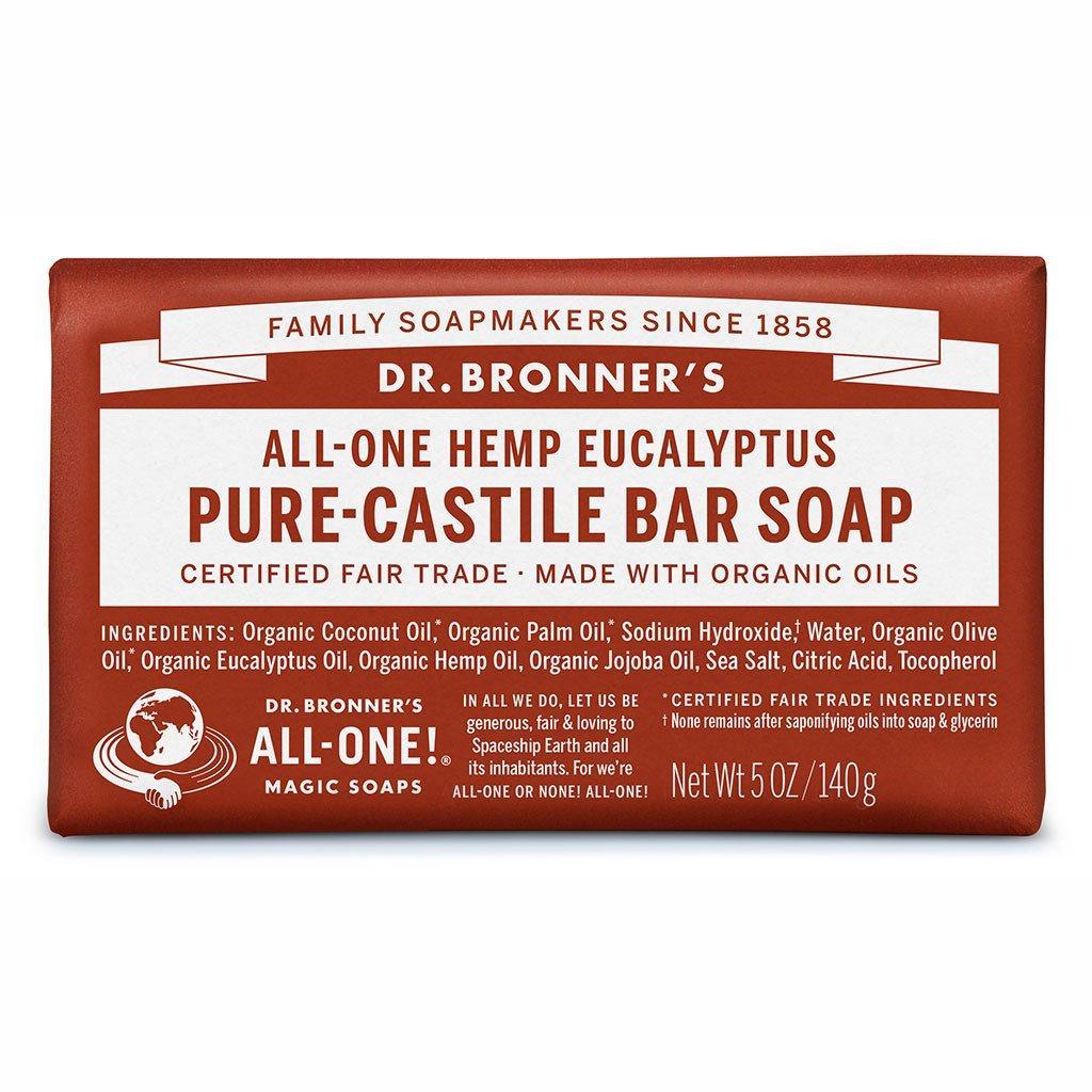 Dr. Bronner's Pure Castile Bar Soap Eucalyptus 140g