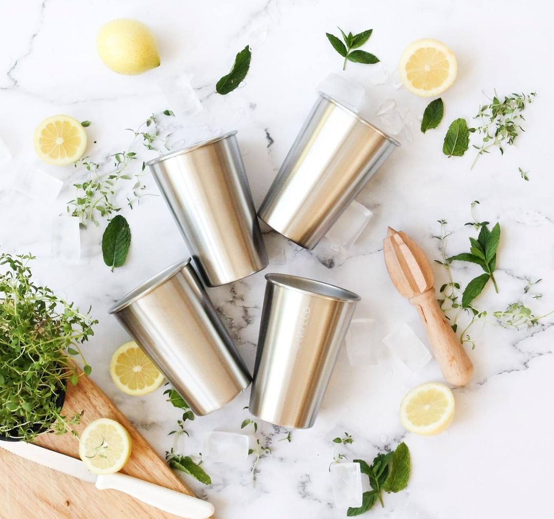 Ever Eco Stainless Steel Drinking Cups 4x500ml