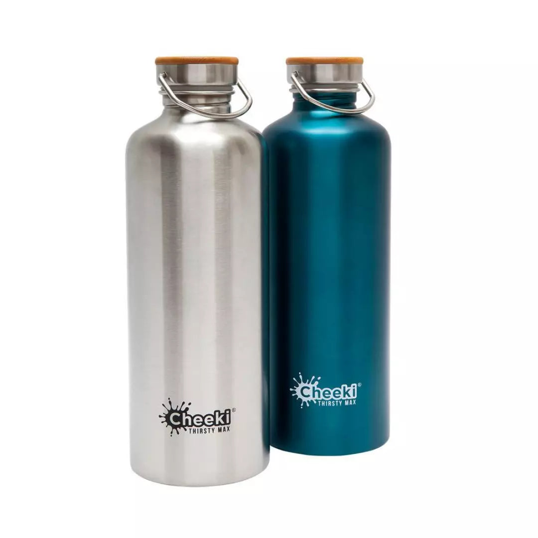 Cheeki Stainless Steel Bottle 'Thirsty Max' 1.6L-The Living Co.