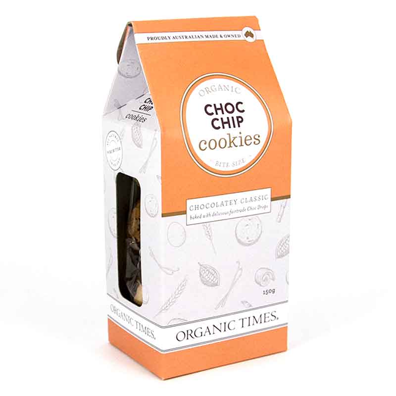 Organic Times Choc Chip Cookies 150g-The Living Co.