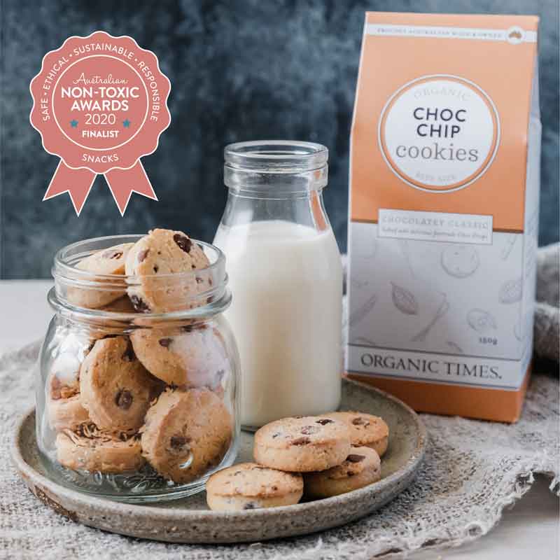 Organic Times Choc Chip Cookies 150g-The Living Co.
