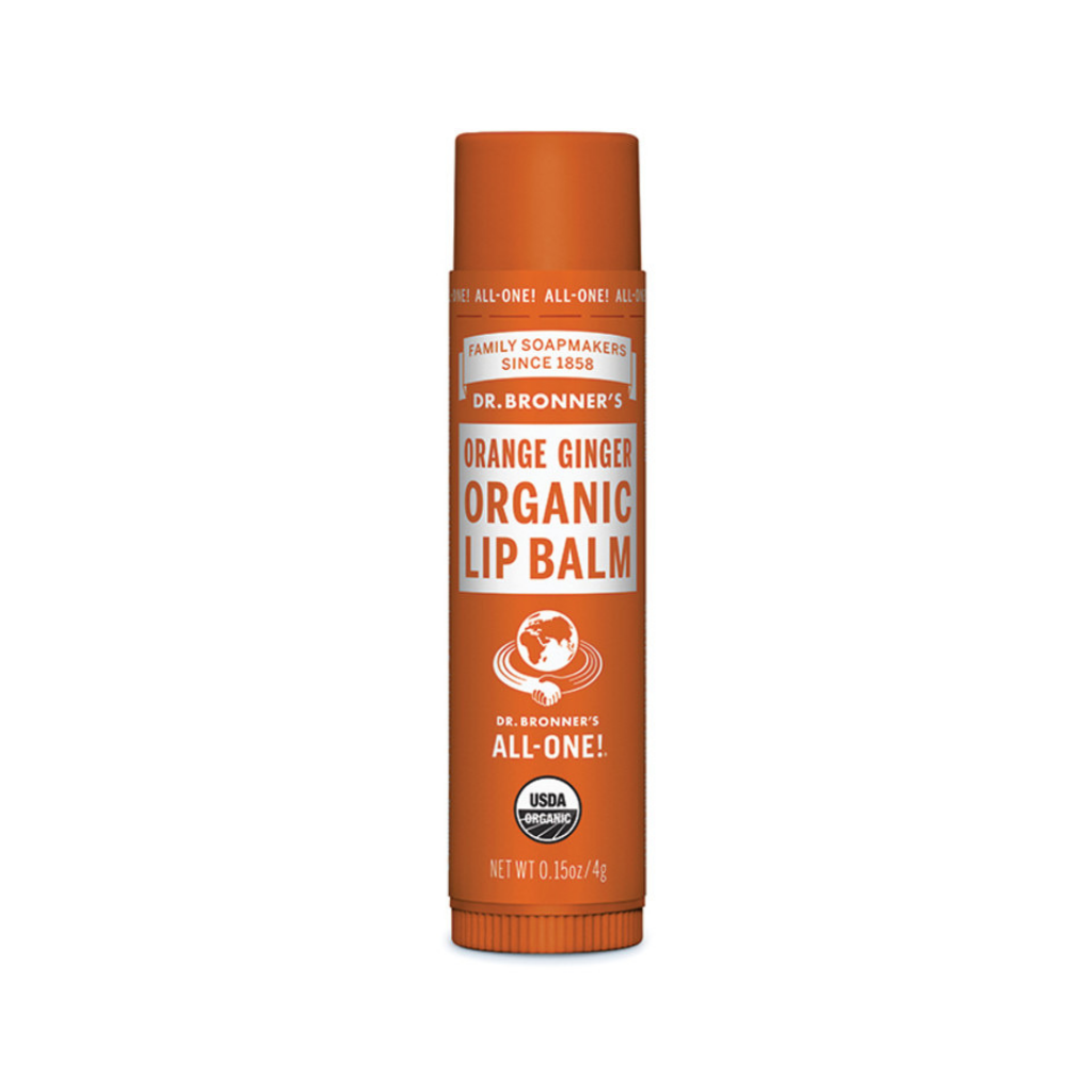 Dr. Bronner's Organic Lip Balm Orange Ginger 4g
