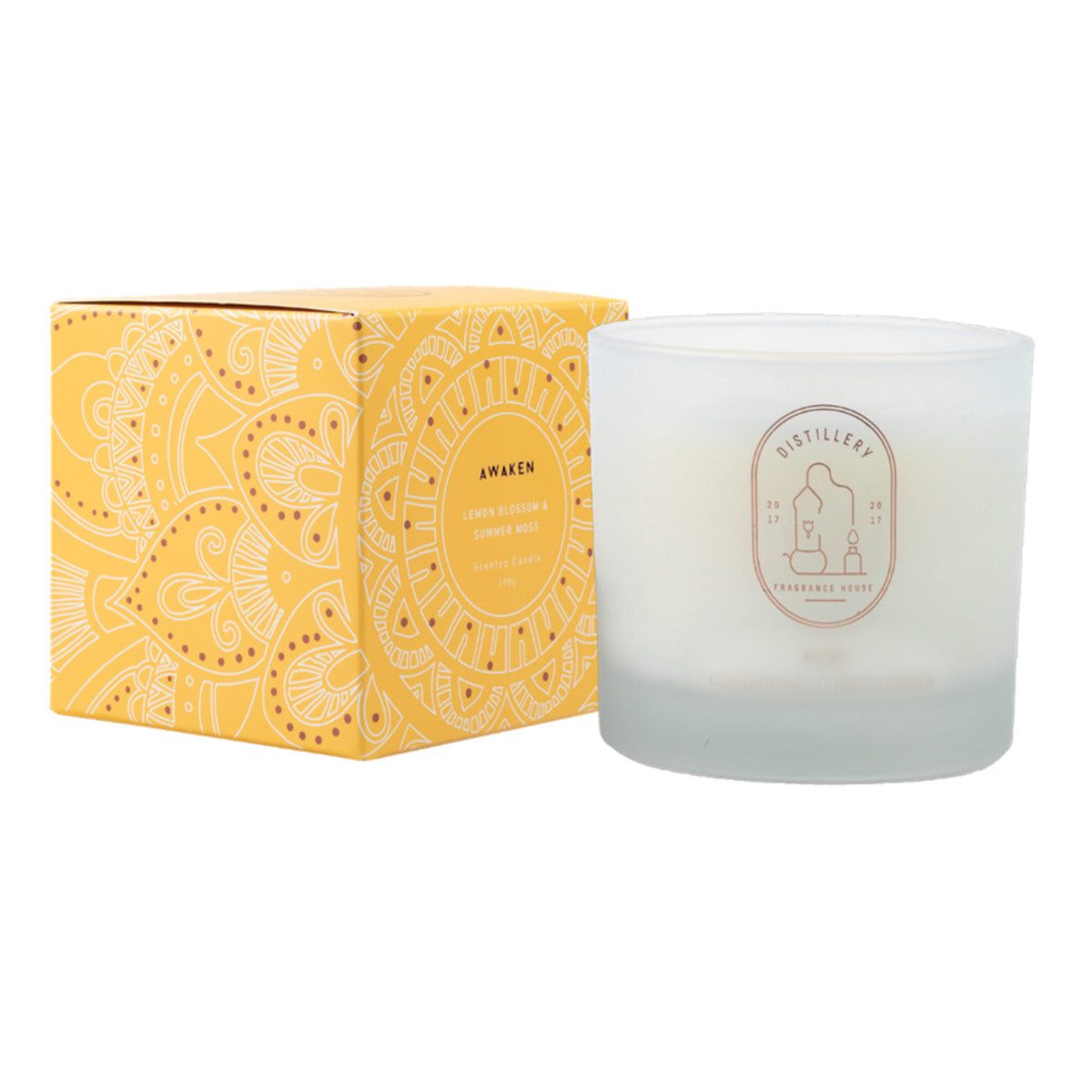 Distillery Fragrance House Soy Candle Awaken Lemon Blossom & Summer Moss-The Living Co.