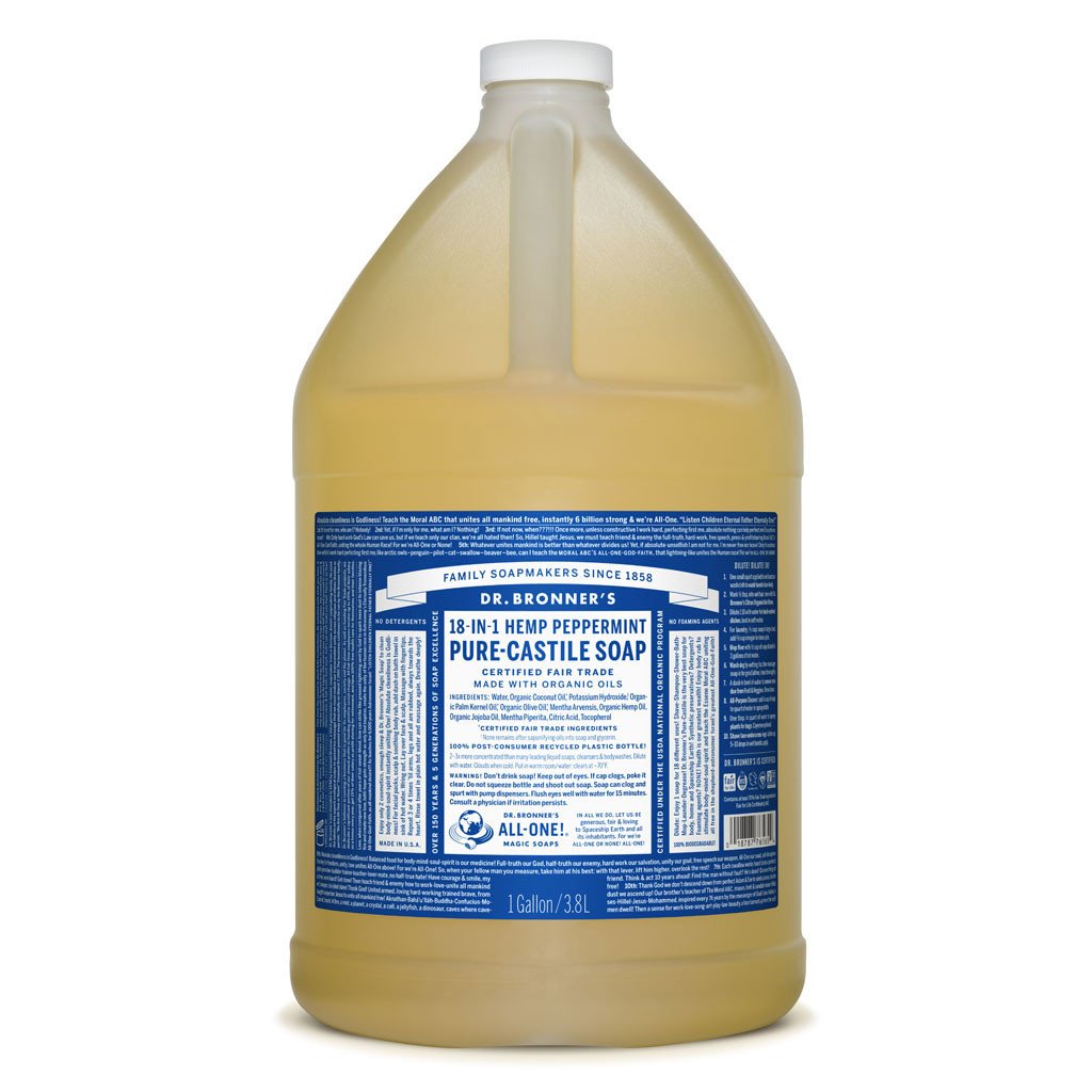 Dr. Bronner's Pure-Castile Liquid Soap Peppermint-The Living Co.