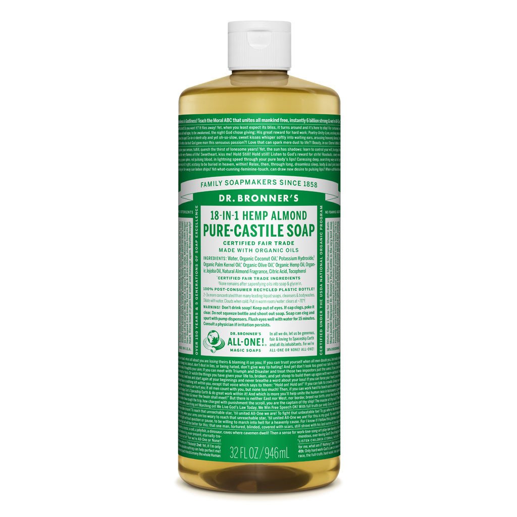 Dr. Bronner's Pure-Castile Liquid Soap Almond-The Living Co.