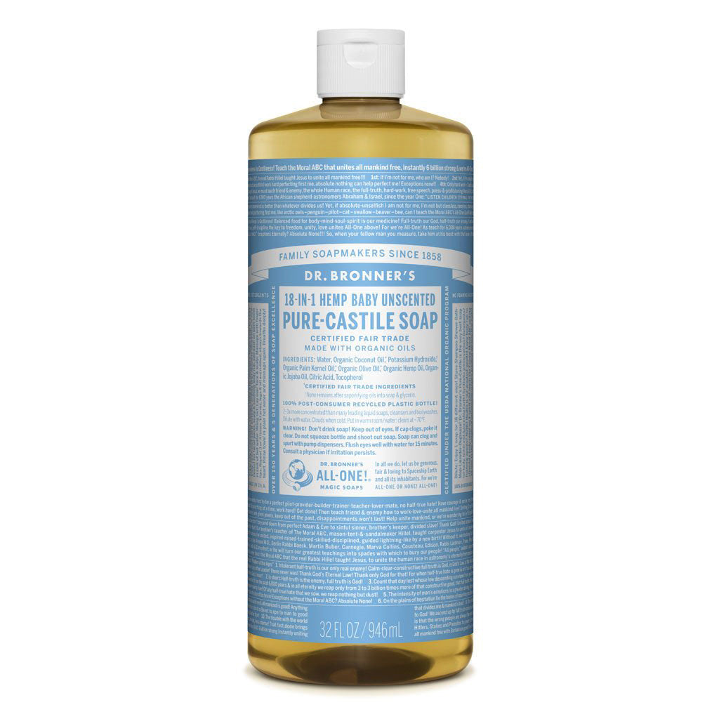 Dr. Bronner's Pure-Castile Liquid Soap Baby Unscented-The Living Co.