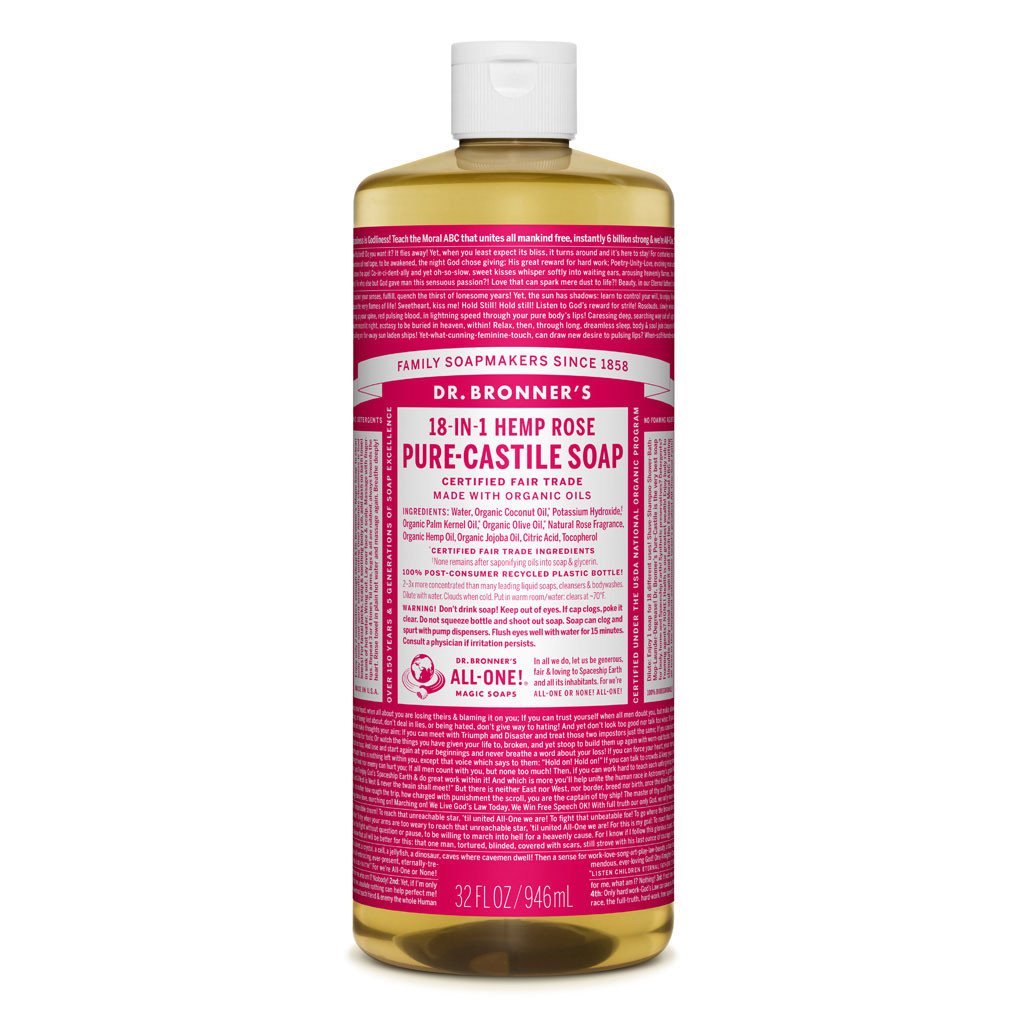 Dr. Bronner's Pure-Castile Liquid Soap Rose