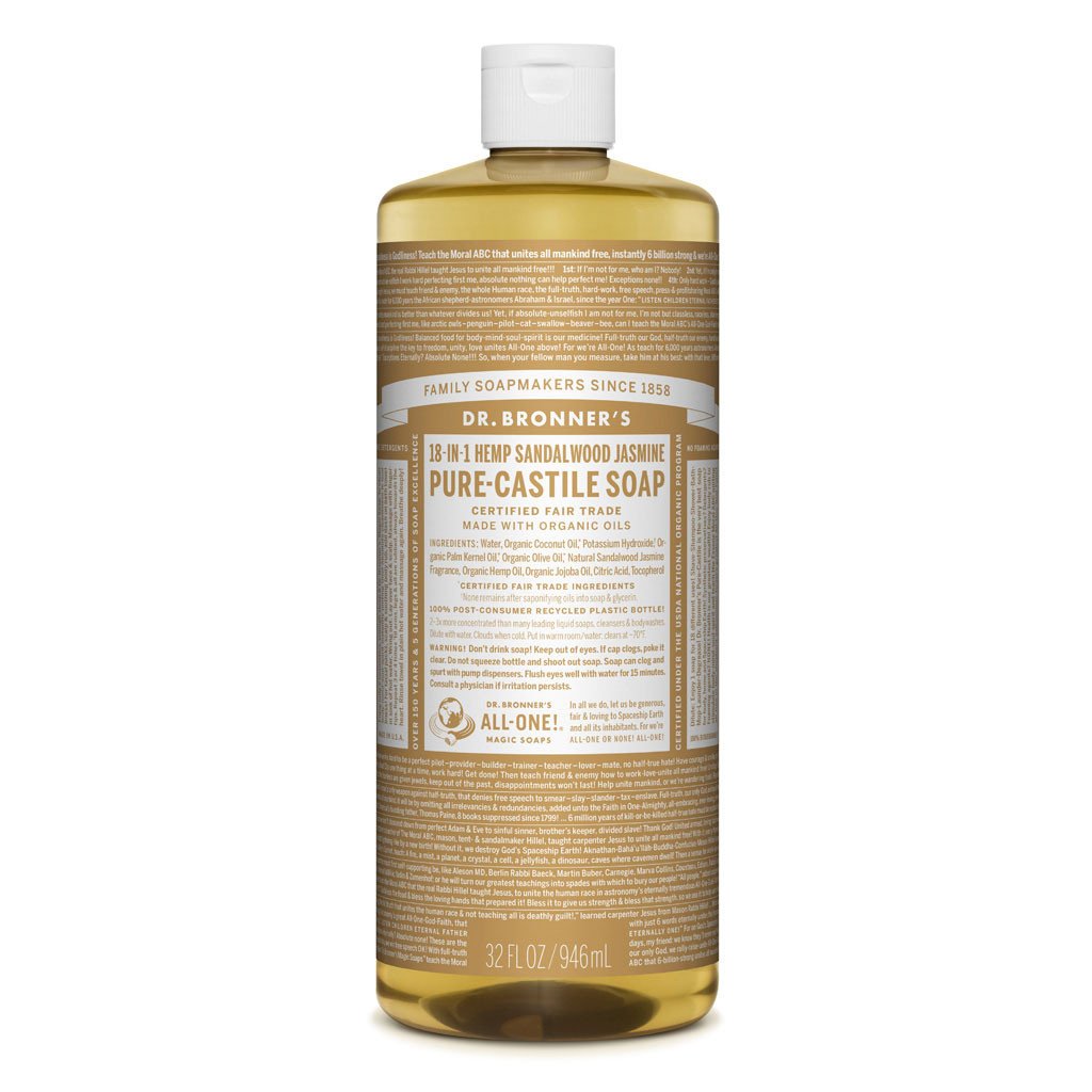 Dr. Bronner's Pure-Castile Liquid Soap Sandalwood Jasmine-The Living Co.