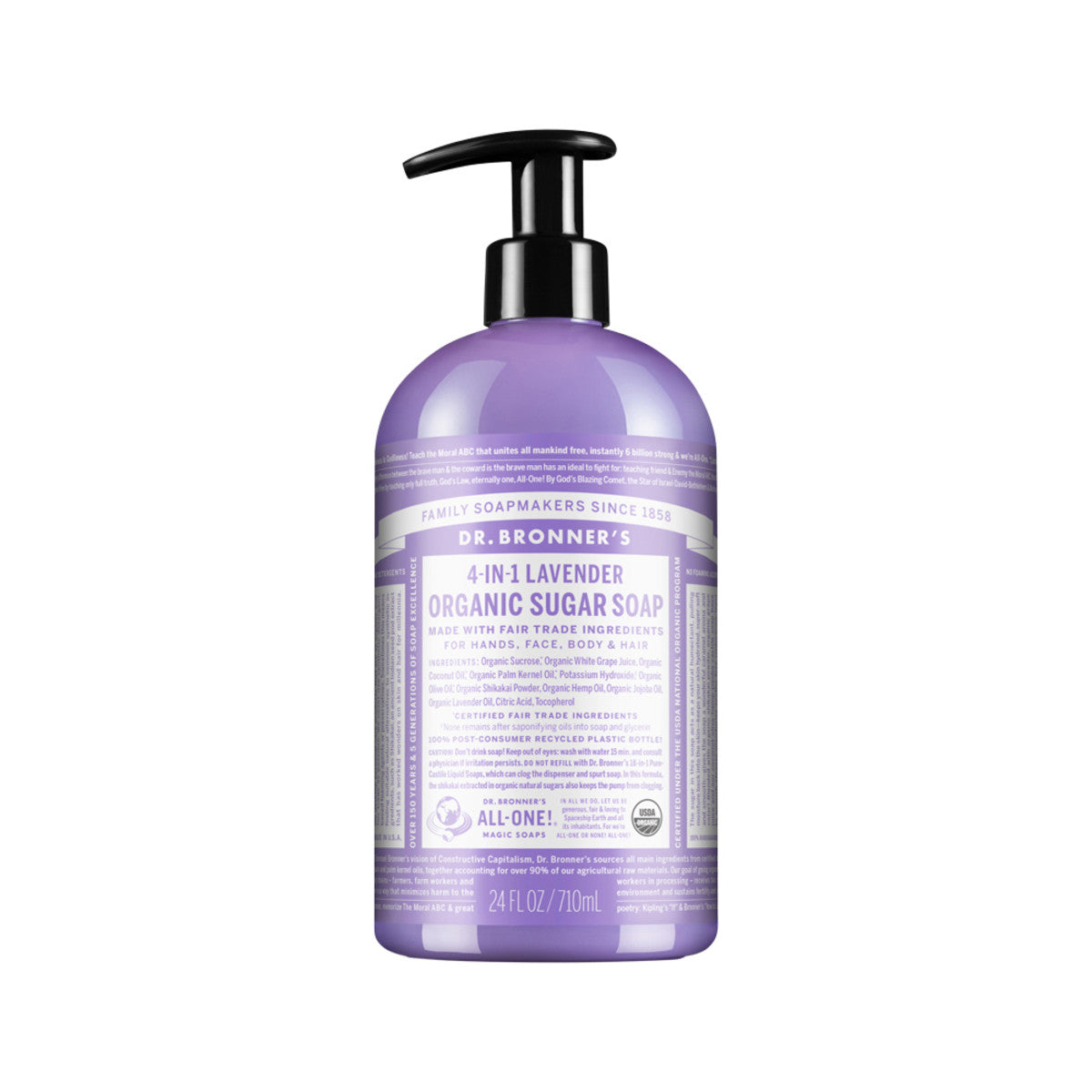 Dr. Bronner's Sugar Soap Lavender-The Living Co.