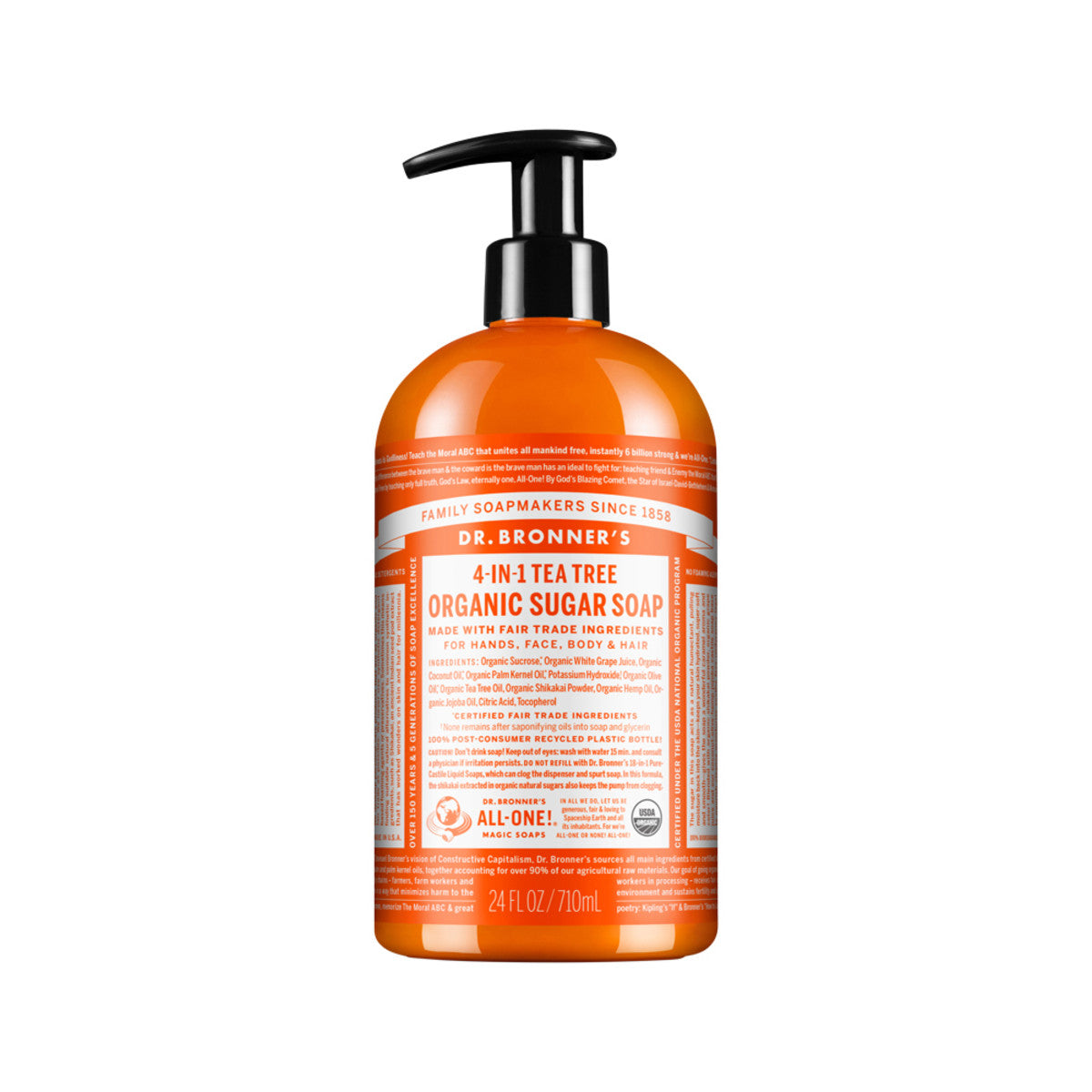 Dr. Bronner's Sugar Soap Tea Tree-The Living Co.