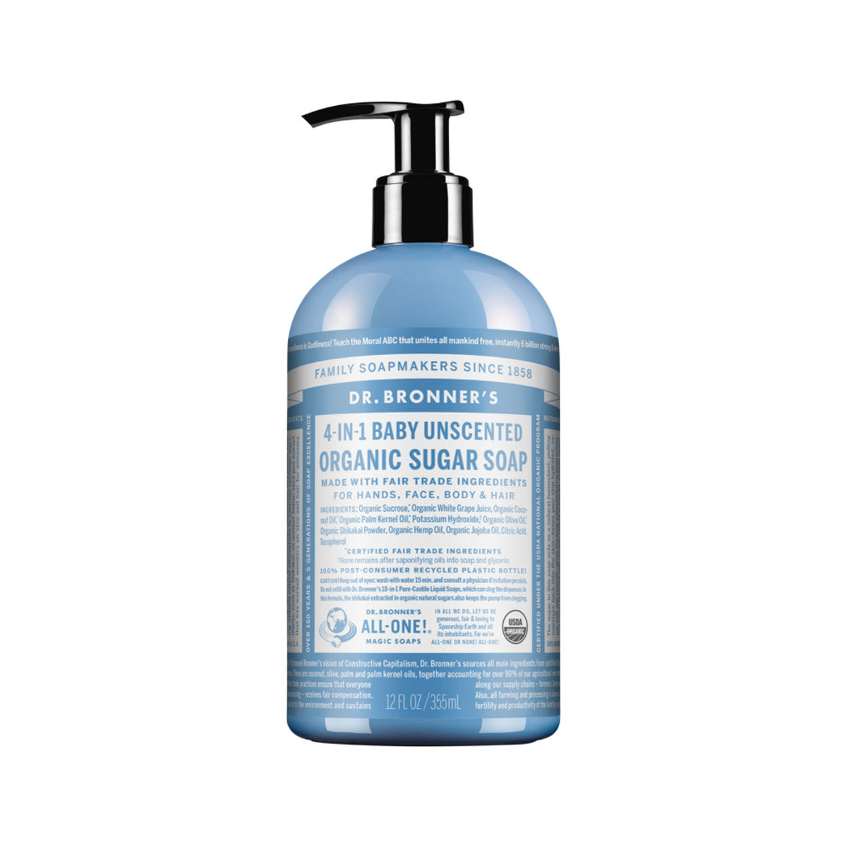 Dr. Bronner's Sugar Soap Baby Unscented