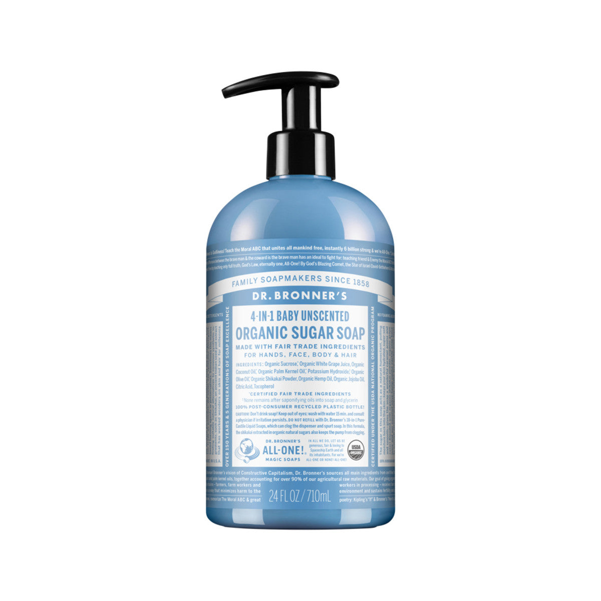 Dr. Bronner's Sugar Soap Baby Unscented-The Living Co.