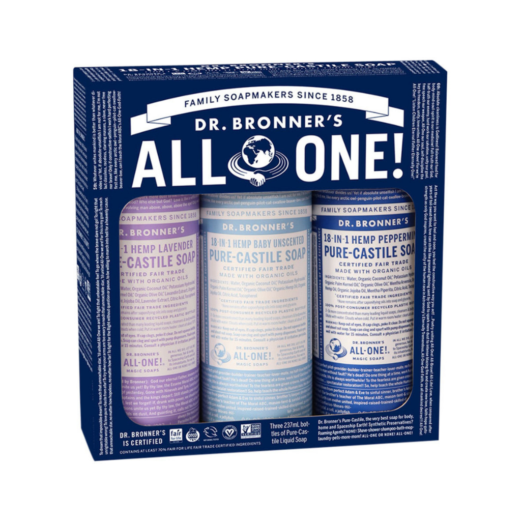 Dr. Bronner's Pure-Castile Soap Liquid Cosmic Classics 237ml x 3 Pack-The Living Co.