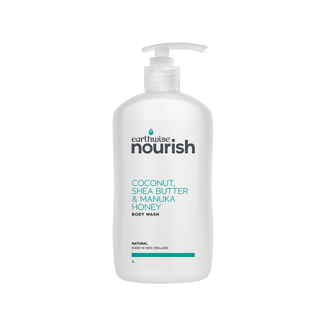 Earthwise Nourish Body Wash Coconut, Shea Butter & Manuka Honey 1L