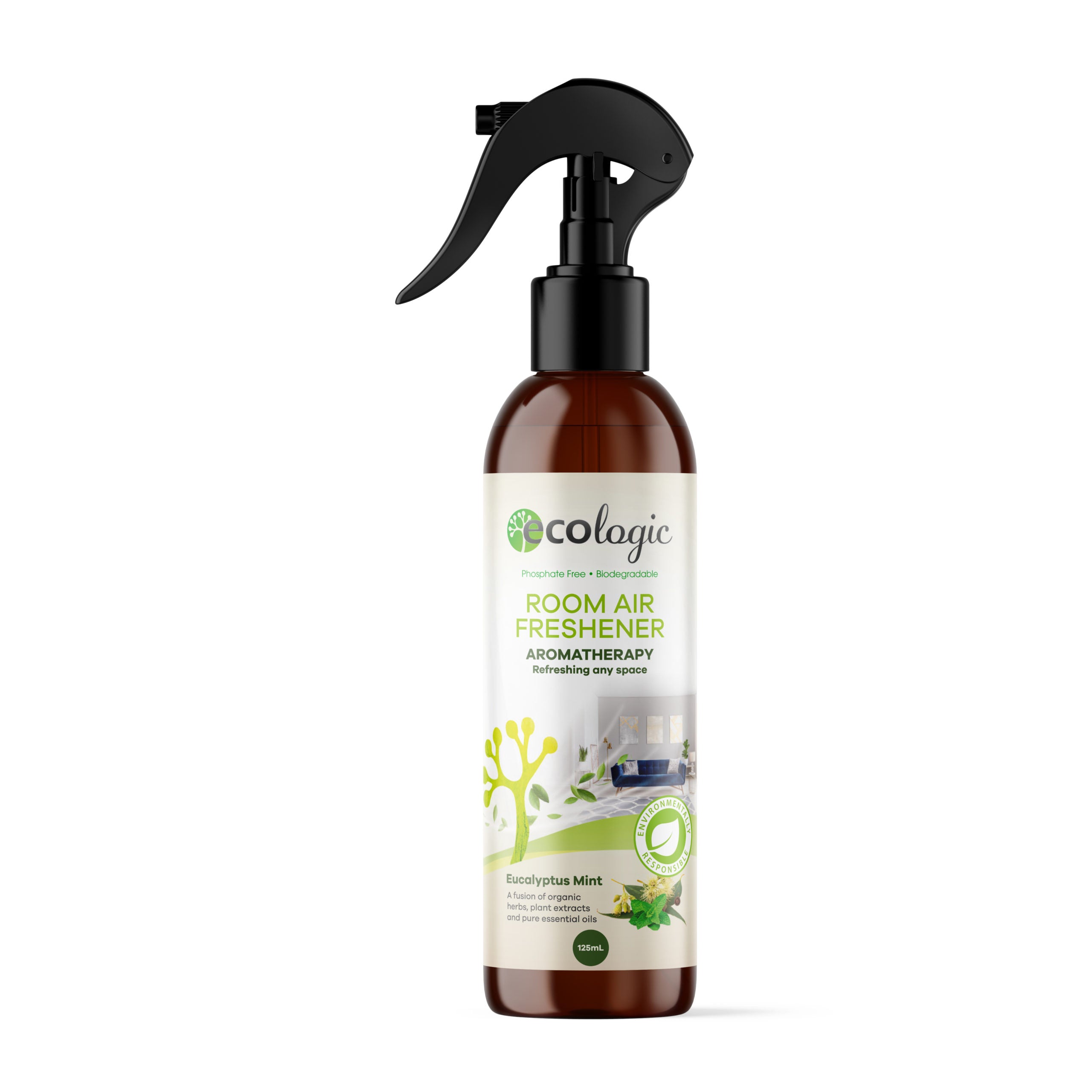 ECOLogic Eucalyptus Mint Room Air Freshener 125mL-The Living Co.