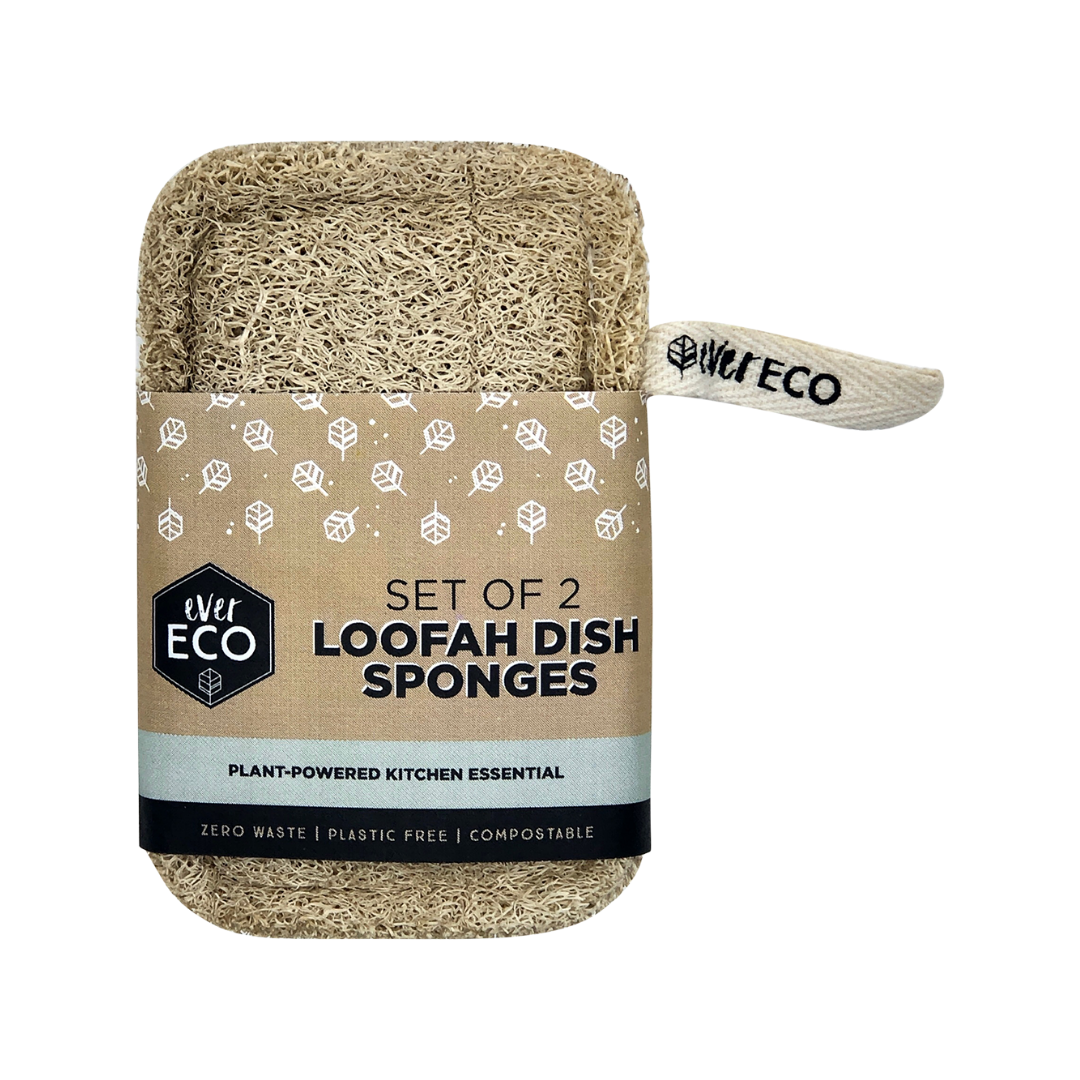 Ever Eco Loofah Dish Sponges Set of 2-The Living Co.