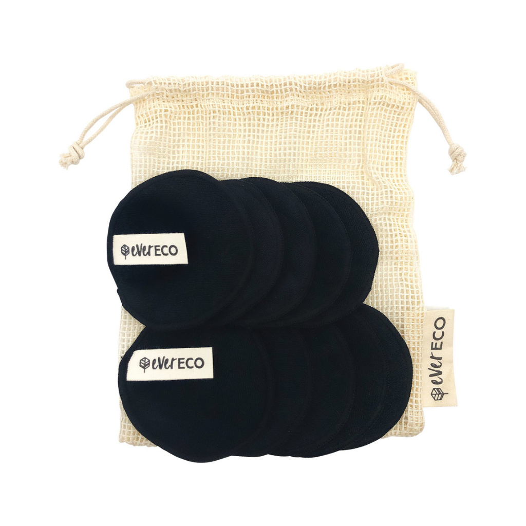 Ever Eco Replacement Bamboo Facial Pads With Cotton Wash Bag 10pk-The Living Co.