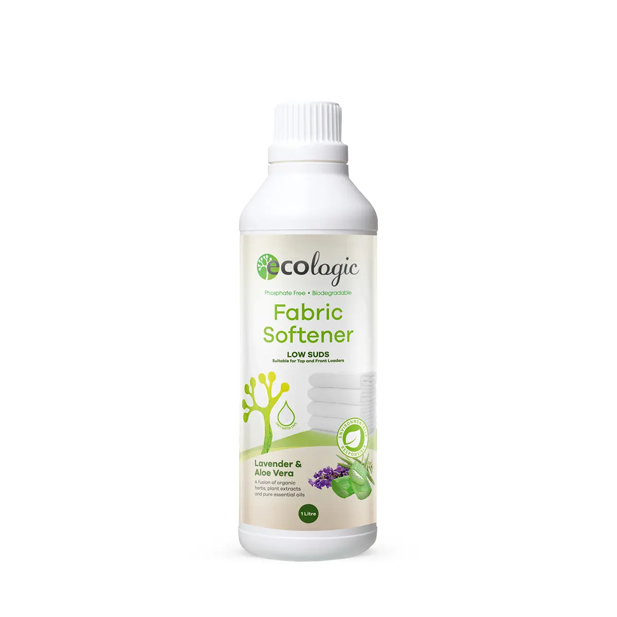 Ecologic Fabric Softener Lavender & Aloe Vera 1L-The Living Co.